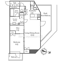 ＭＦＰＲコート目黒南 8階1LDKの間取り