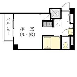 ジュネス・高井田 ワンルームの間取図画像