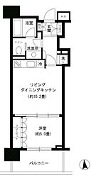 KDXレジデンス芝公園 1LDKの間取図画像