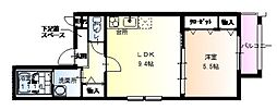 フジパレス守口2番館 1LDKの間取図画像