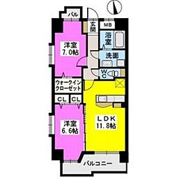 モンテ・オットー西公園 2LDKの間取図画像