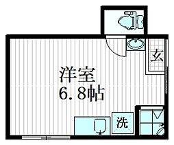 第二富岳荘 ワンルームの間取図画像