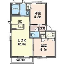 アズールコート 00102 ｜ 茨城県筑西市外塚540-1（賃貸アパート2LDK・1階・53.56㎡） その2