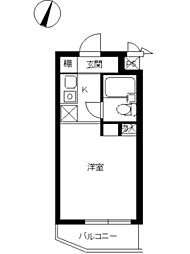 スカイコート千歳烏山第3 ワンルームの間取図画像