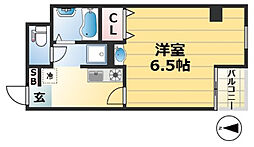 ハイム日暮 1Kの間取図画像