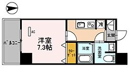 リベラーレ中野 1階1Kの間取り