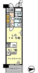 ロイヤルパークス西新井 1Kの間取図画像