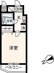 ダイアパレス淵野辺2 1Kの間取図画像
