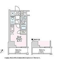 リージア大井町 1Kの間取図画像