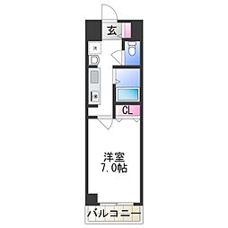 プレジオ・カーサ2番館 1Kの間取図画像