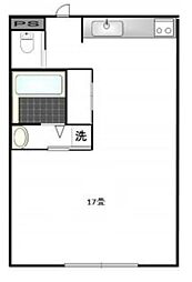太陽の森マンションパート101 ワンルームの間取図画像