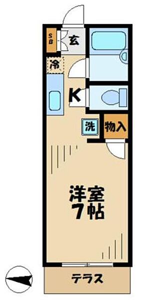 ソレイユ多摩 102｜東京都八王子市松木(賃貸アパート1K・1階・19.84㎡)の写真 その2