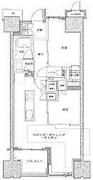 ザ・パークハウス日本橋大伝馬町 10階2LDKの間取り