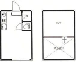 ソフィアレモン 2階ワンルームの間取り