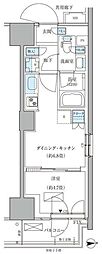 パークアクシス品川天王洲アイル 1DKの間取図画像