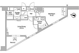 コンフォリア下北沢 10階1LDKの間取り