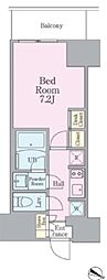 リビオメゾン南砂町 1Kの間取図画像
