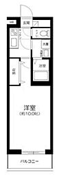 エルミ上落合 3階1Kの間取り