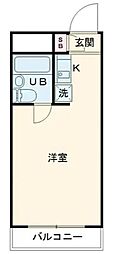 美和プラザ富士見ヶ丘マンション ワンルームの間取図画像
