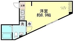 I-RESIDENCE 1階ワンルームの間取り