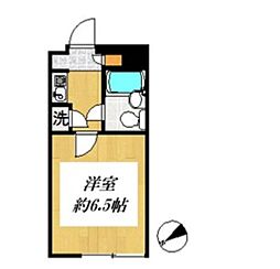 ヒルトップハウスエビス 1Kの間取図画像