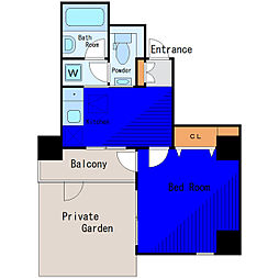 東急池上線 蓮沼駅 徒歩6分の賃貸マンション 1階1Kの間取り