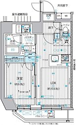 メインステージ入谷3 10階1LDKの間取り