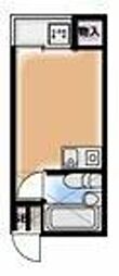 ブルーメ一ツ家33 ワンルームの間取図画像