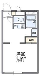 レオパレスフローラ 1階1Kの間取り