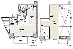 アジリア代々木J's 1LDKの間取図画像