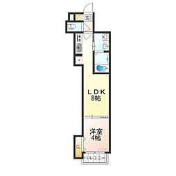 H-maison姫島III 1LDKの間取図画像