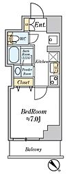 クレストコート志村坂上 1Kの間取図画像