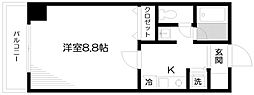 サンピア西須賀 1Kの間取図画像