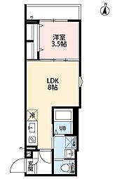 robot home 蕨IV(ロボットホームワラビフォー) 1LDKの間取図画像