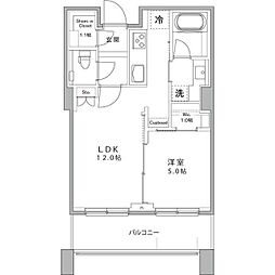 パークコート麻布十番ザ・タワー 1LDKの間取図画像