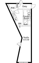 フロンティアコンフォート板橋ときわ台 4階ワンルームの間取り