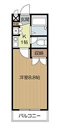 ステラ伸光 1Kの間取図画像