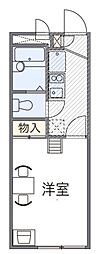 レオパレスMOON　LIGHT 1階1Kの間取り