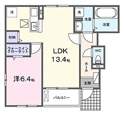 リコルディ 1階1LDKの間取り