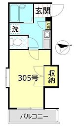 グランコート 1Kの間取図画像