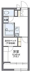 レオパレスバンビーノ花輪 1Kの間取図画像