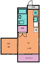 笹塚サニーレジデンス 1DKの間取図画像