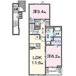 ボヌール・ド・コルザ 2LDKの間取図画像