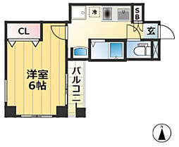 JR東海道・山陽本線 神戸駅 徒歩3分の賃貸マンション 5階1Kの間取り