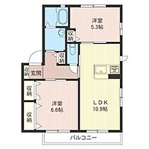 メビュースタウンVII　Ａ 00101 ｜ 栃木県小山市東城南２丁目37-7（賃貸アパート2LDK・1階・53.92㎡） その2