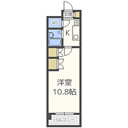大産鳥飼マンションA 1Kの間取図画像