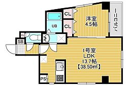 The House Minowa 1LDKの間取図画像