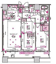 目黒第一マンションズ 13階3LDKの間取り