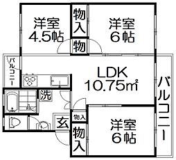 間取図画像 3LDK
