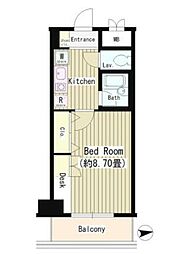 協和高輪マンション 1Kの間取図画像